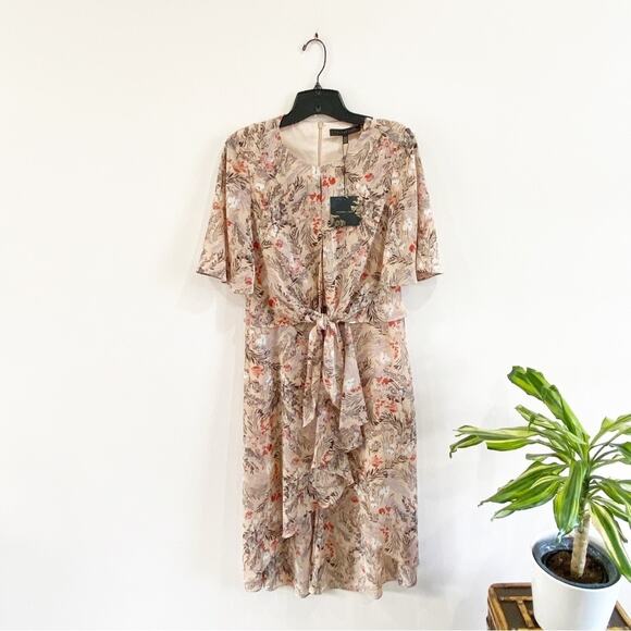 Forest Lily | Knot Waist High/Low Hem Dress Size 4 - Picture 1 of 15